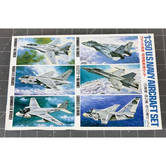 Tamiya 1:350 Scale Navy Aircraft Set Jets Tomcat Hornet Corsair II Model Kit - Picture 1 of 5